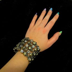 Vintage skull wrap bracelet